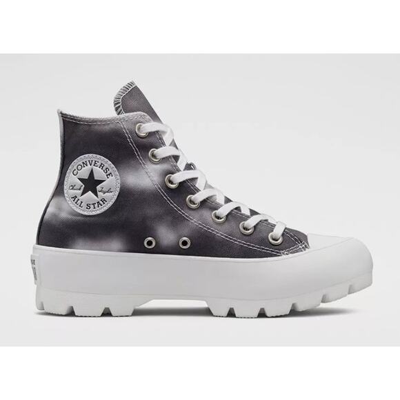 Converse Chuck Taylor All Star Lugged High Top Sneakers Tie Dye Gray Womens US 7 - Picture 1 of 14